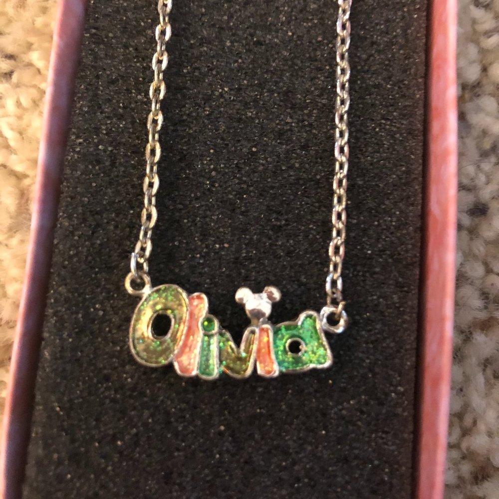 Disney 'Olivia' Name Necklace